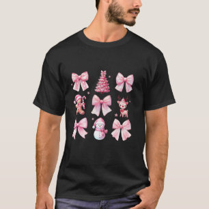 Camiseta Arco cor-de-rosa Papais noeis de Natal Tree Cake