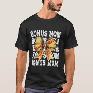 Camiseta Arco da Família Coquette Softball BONUS MOM Corres
