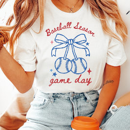 Camiseta Arco da Temporada de Beisebol Coquette Retro