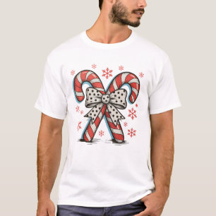 Camiseta Arco da Temporada de Natal de Cana-de-Açúcar Festa