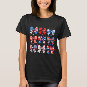 Camiseta Arco de 4 de Julho Coquette Vermelho Branco Azul E