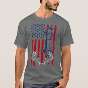 Camiseta Arco de Bandeira Americano Caça aos Veados