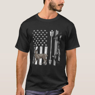 Camiseta Arco De Bandeira Americano Caçando Arqueiros Caçan