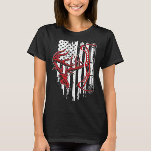 Camiseta Arco de Bandeira Americano do Archery Hunt Vintage