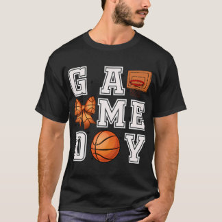 Camiseta Arco de basquete Gameday Gameday Cheer Mãe Spo