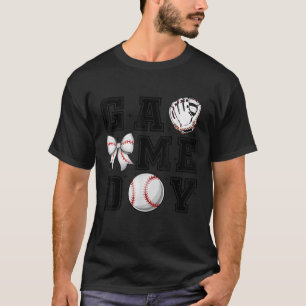 Camiseta Arco de beisebol Coquette Gameday Feliz Esporte Mã
