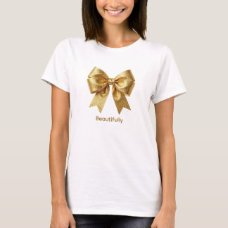 Camiseta Arco de Brilho Metálico de Luxo - Sofisticação Mod