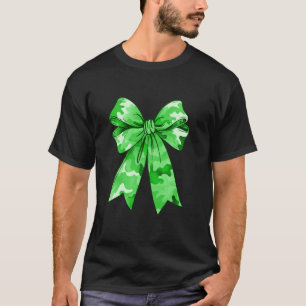 Camiseta Arco de Camuflagem Grande Verde Camuflagem Garota 