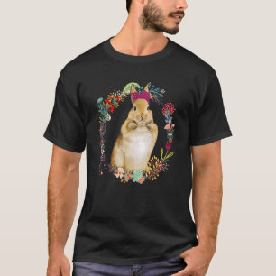 Camiseta Arco de coelho, empada, flores-leopardo, família f