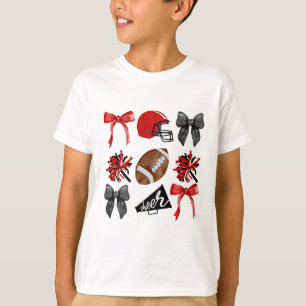 Camiseta Arco de Coquete Cheerleader Pé Americano Outono Di
