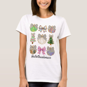 Camiseta Arco de coquete de abóbora com brilho