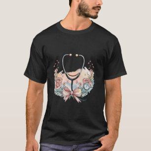 Camiseta Arco de Coquete Floral Bonito Enfermeiro de Esteto