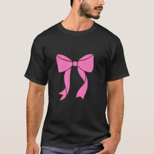 Camiseta Arco de coquete gráfico cor-de-rosa-claro feminino