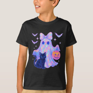Camiseta Arco de coquete preto fantasma, cor-de-rosa, cor-p