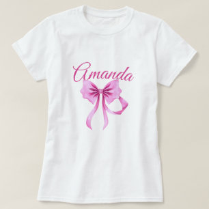 Camiseta Arco de coquete rosa com aquarela Doce 16 Aniversá