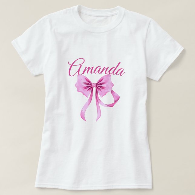 Camiseta Arco de coquete rosa com aquarela Doce 16 Aniversá (Frente do Design)