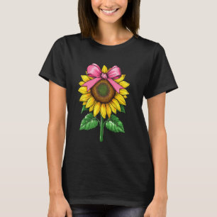 Camiseta Arco de coquetéis Girassol Fresca Rosa Mão Mães