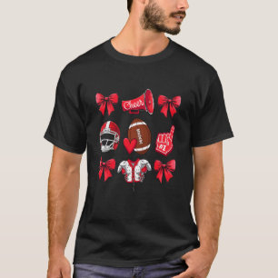 Camiseta Arco de Coquetes de Futebol Mãe Cheerleader Cheer 