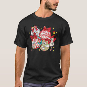 Camiseta Arco de Coquetes Disco Ball de Natal Feliz