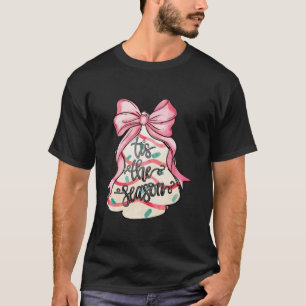 Camiseta Arco De Coquette Rosa Árvore De Natal Tis Mar