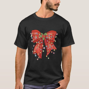 Camiseta Arco de coquettes de Natal Feliz Arcos de Natal