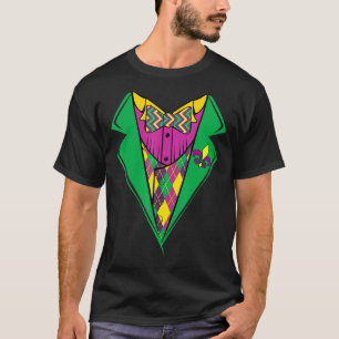 Camiseta Arco De Costume De Tuxedo Enfiado Engraçado Mardi