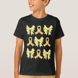 Camiseta Arco de Dourado da Consciência do Cancer Infantil