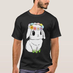 Camiseta Arco de Flor Coquete Coquete Coelho de Páscoa Meni