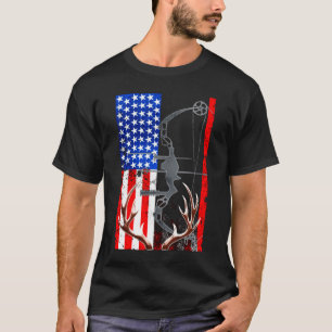 Camiseta Arco de Hunter EUA Flag Americano
