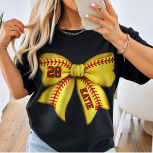 Camiseta Arco de Mãe de Softbol Personalizado com Nome e Nú