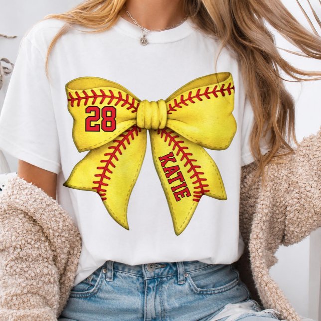 Camiseta Arco de Mãe de Softbol Personalizado, nome e númer (Criador carregado)