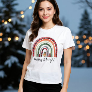 Camiseta Arco de Natal Arco-íris