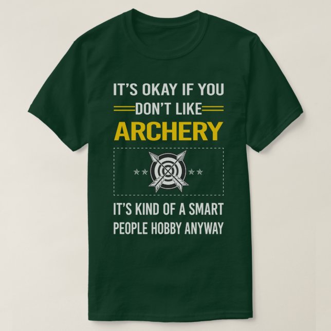 Camiseta Arco de Setas de Arqueiro do Smart Pessoas Archery (Frente do Design)