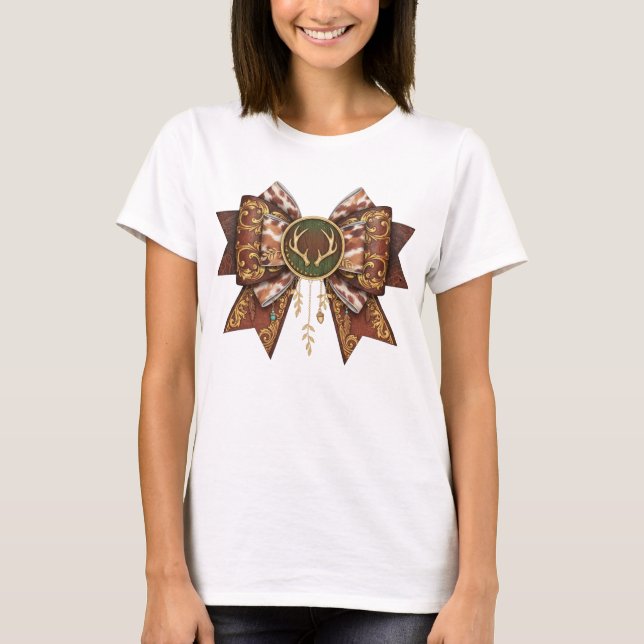 Camiseta arco de veado estilo coquete (Frente)