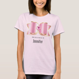 Camiseta Arco de vidro rosa com ponte central Gemstone