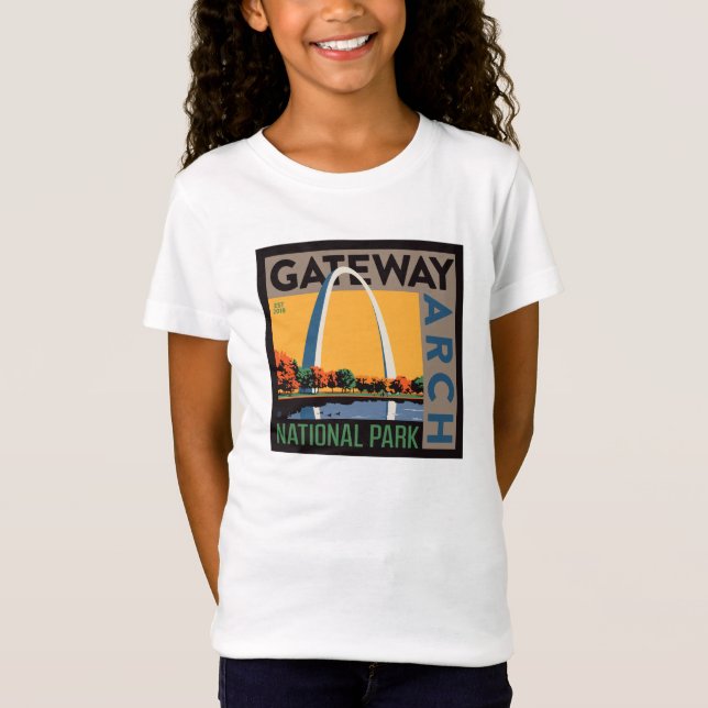 Camiseta Arco do gateway | Ruas Louis, Missouri (Frente)