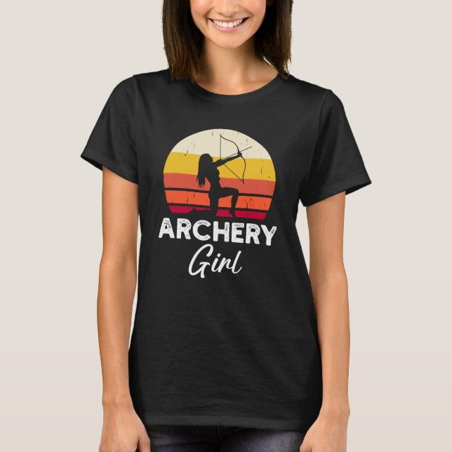 Camiseta Arco e Seta de Garota de Arqueiro (Frente)