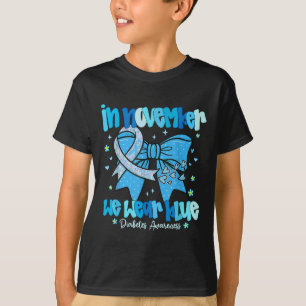 Camiseta Arco Em Novembro Nós Vestimos Azul Para Awarenes D