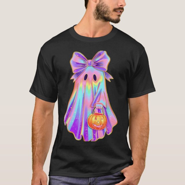 Camiseta Arco Engraçado Fantasma Pumpkin Halloween Soky Se (Frente)