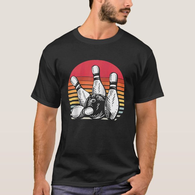 Camiseta Arco Fanática da Boliche bola de boliche Pin Bowle (Frente)