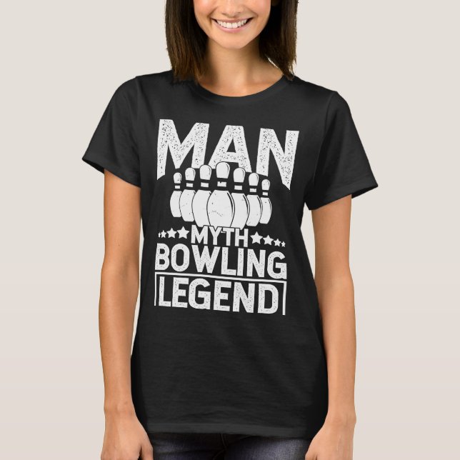 Camiseta Arco Fanática da Boliche bola de boliche Pin Bowle (Frente)