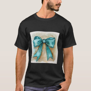 Camiseta Arco feminino em água coqueta estética Turquoi