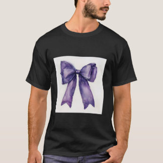 Camiseta Arco feminino em coqueta Aquarela Púrpura estética