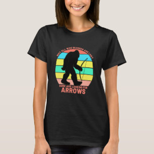 Camiseta Arco Flecha Nem Todos Vagam Perdido Quente Feminin