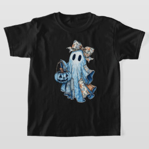 Camiseta Arco Floral de Coquetes Floral do Fantasma Negra A