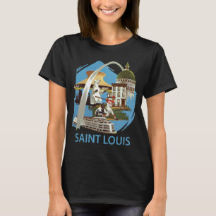 Camiseta Arco Gateway de Saint Louis Azul Viagem
