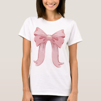 Camiseta Arco Girly Coquette - Estética Rosa Paste