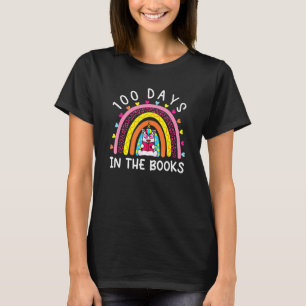 Camiseta Arco-Íris 100 Dias Nos Livros Unicórnio Lendo Amor