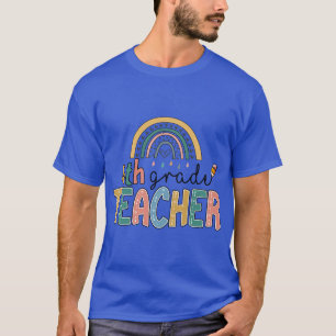Camiseta Arco-Íris 4º ano Professor Kinder de volta à escol