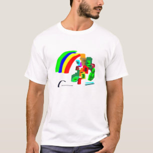 Camiseta arco-íris abstrato
